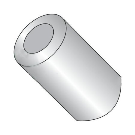 NEWPORT FASTENERS Round Spacer, #10 Screw Size, Plain Aluminum, 5/8 in Overall Lg, 0.192 in Inside Dia 313569